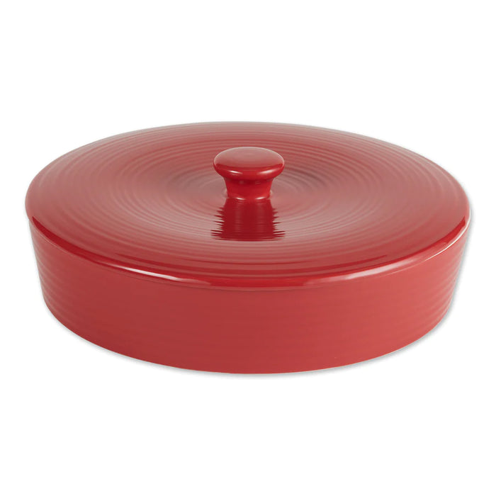 Tortilla Warmer Red Stoneware 10"