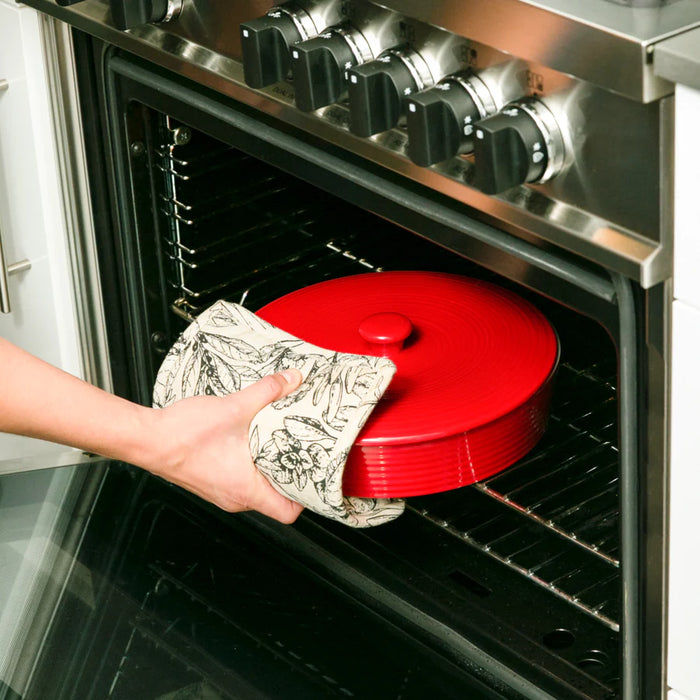 Tortilla Warmer Red Stoneware 10"