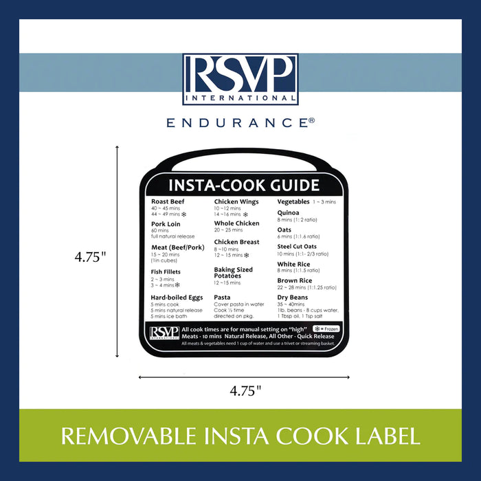 Insta-Cook Guide Label