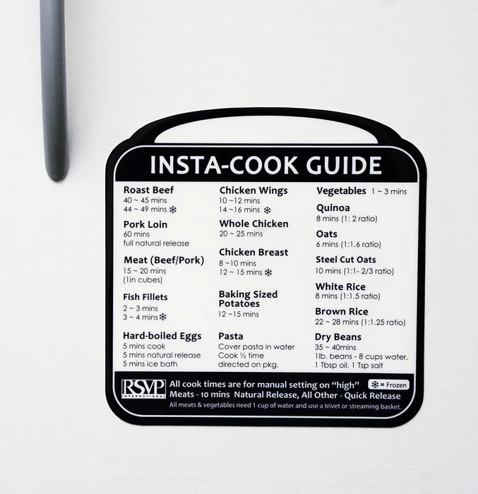 Insta-Cook Guide Label