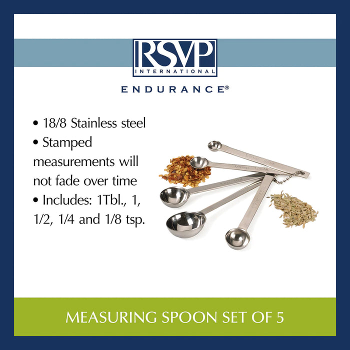 Stainless Measuring Spoons 5pc