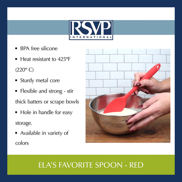 Red Silicone Spoon