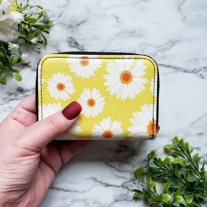 Yellow Daisies Zippered Wallet