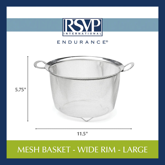 Wide Rim Mesh Basket