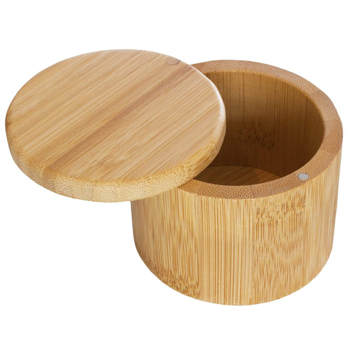 Bamboo Round Salt Box