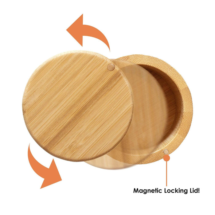 Bamboo Round Salt Box