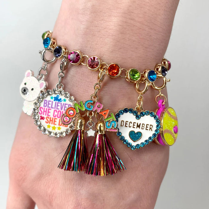 Charm It Rainbow Rhinestone Bracelet