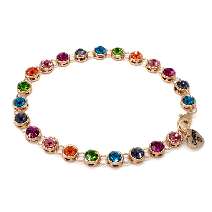 Charm It Rainbow Rhinestone Bracelet