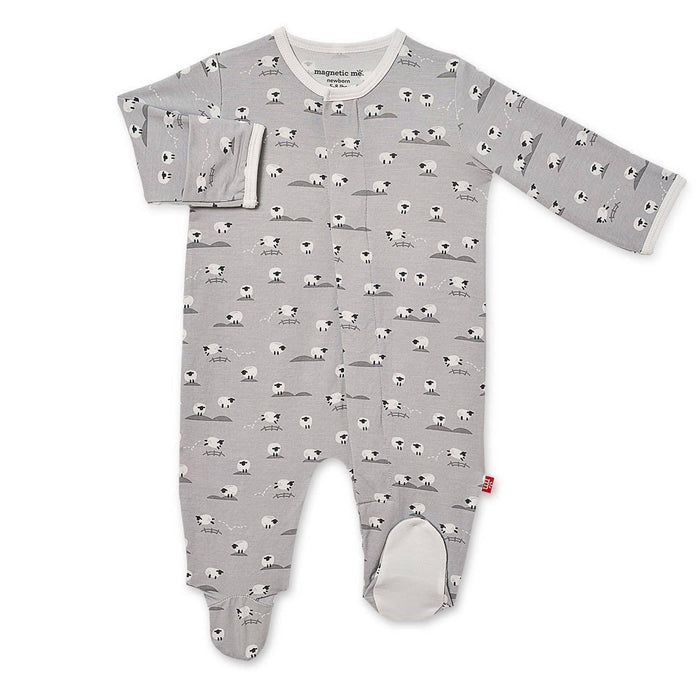 Baa Baa Baby Gray Footioe 3-6mos