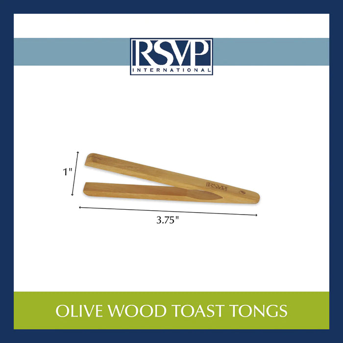 Olive Wood Toast Tongs