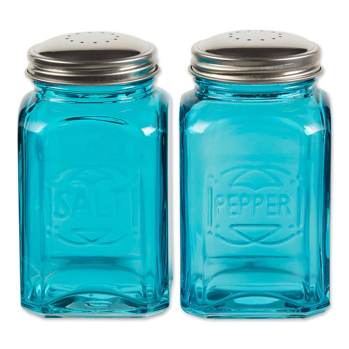 Retro Salt and Pepper Shakers Turquoise
