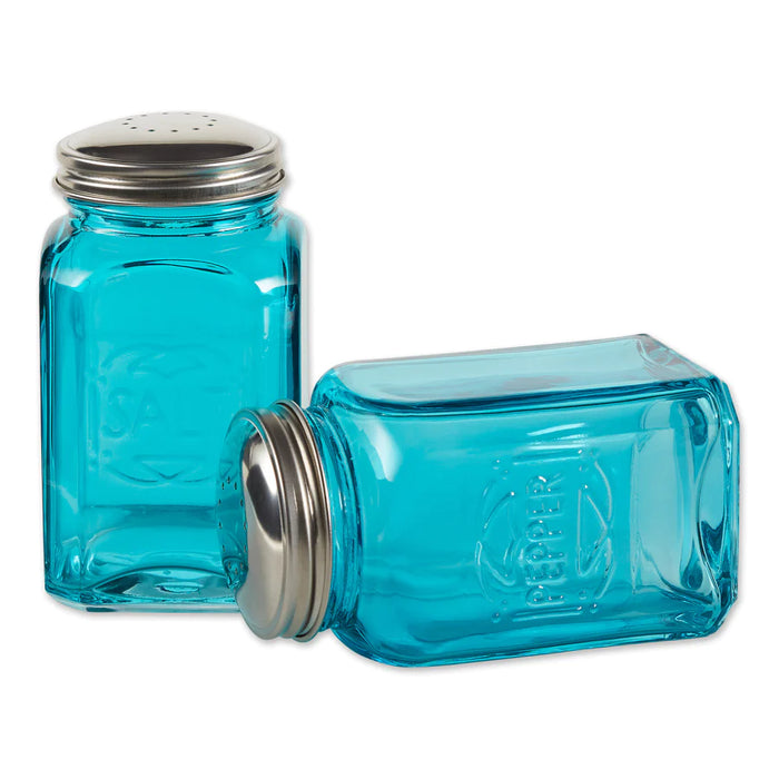 Retro Salt and Pepper Shakers Turquoise