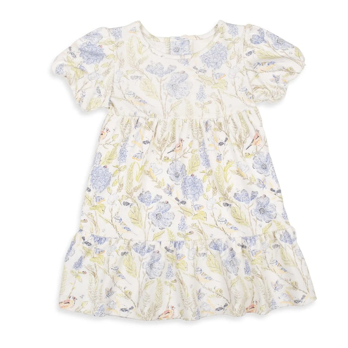 Blue Blossom Ruffle Dress 3T