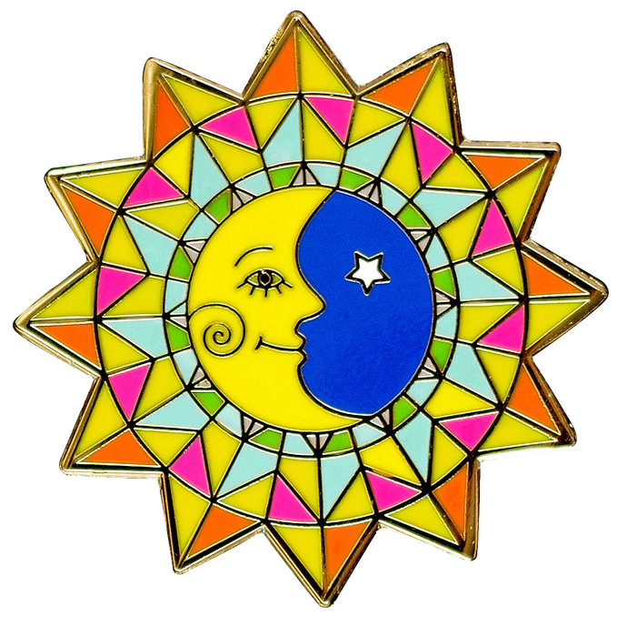 Sun and Moon Enamel Pin