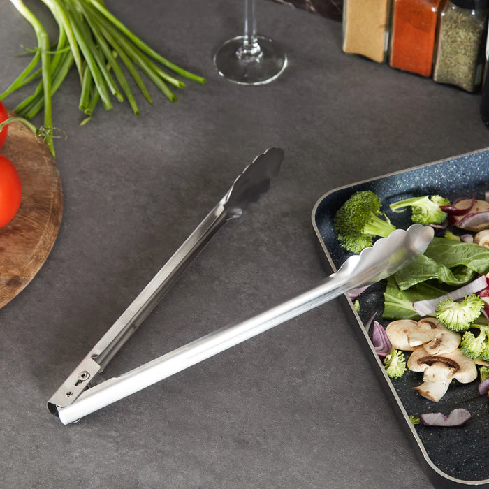 Stainless Locking Tongs 12"
