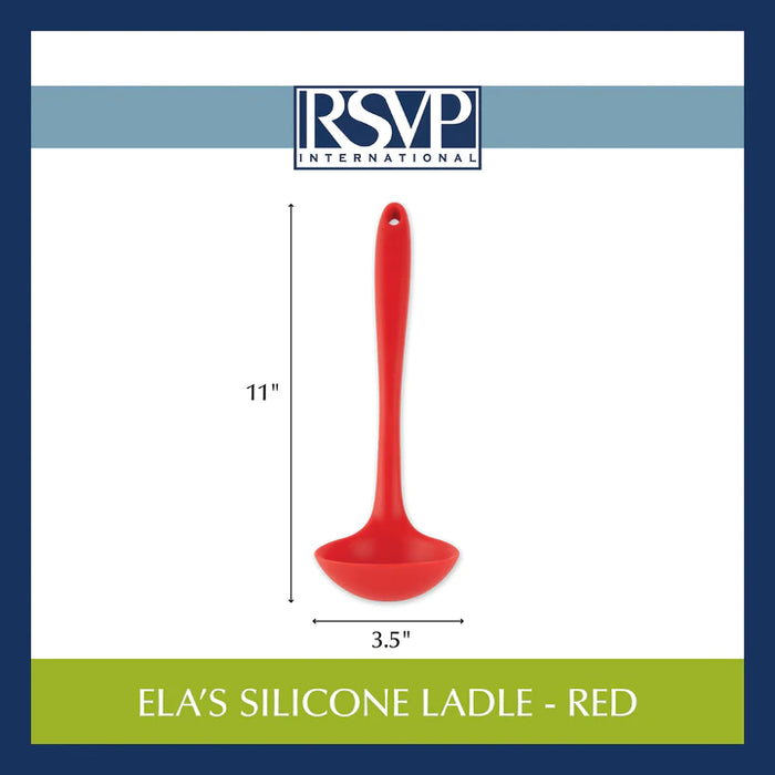 Red Silicone Ladle