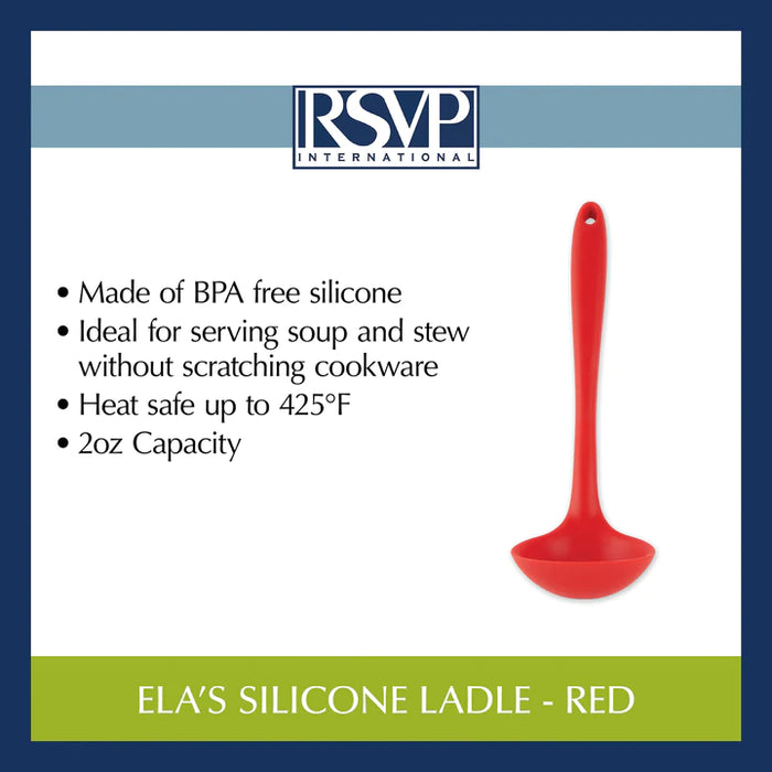 Red Silicone Ladle