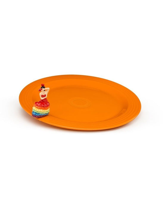 FIESTA01 Round Platter with Dancing Lady Mini