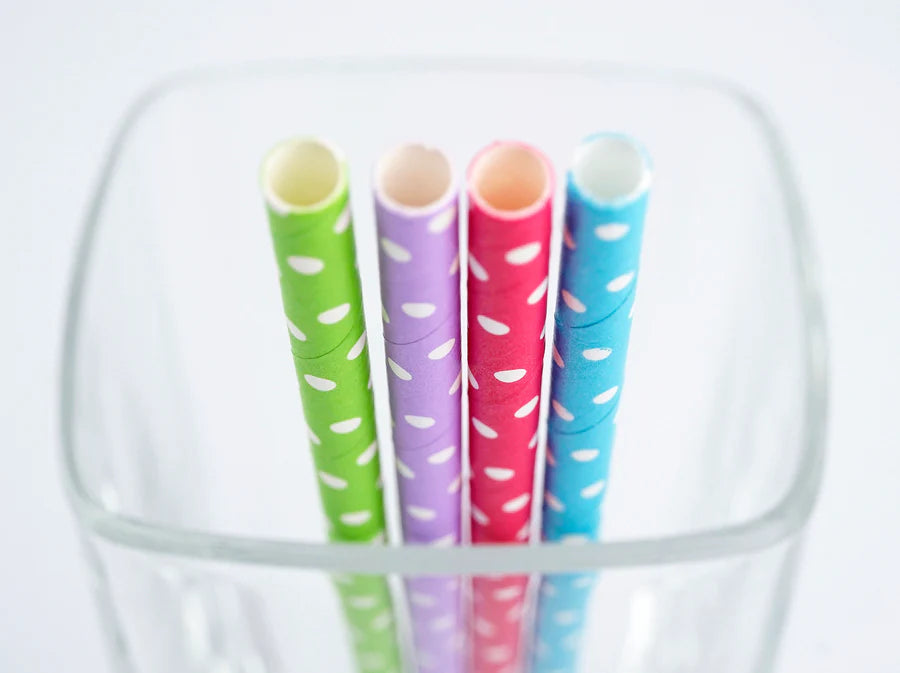 Paper Straws Dotted