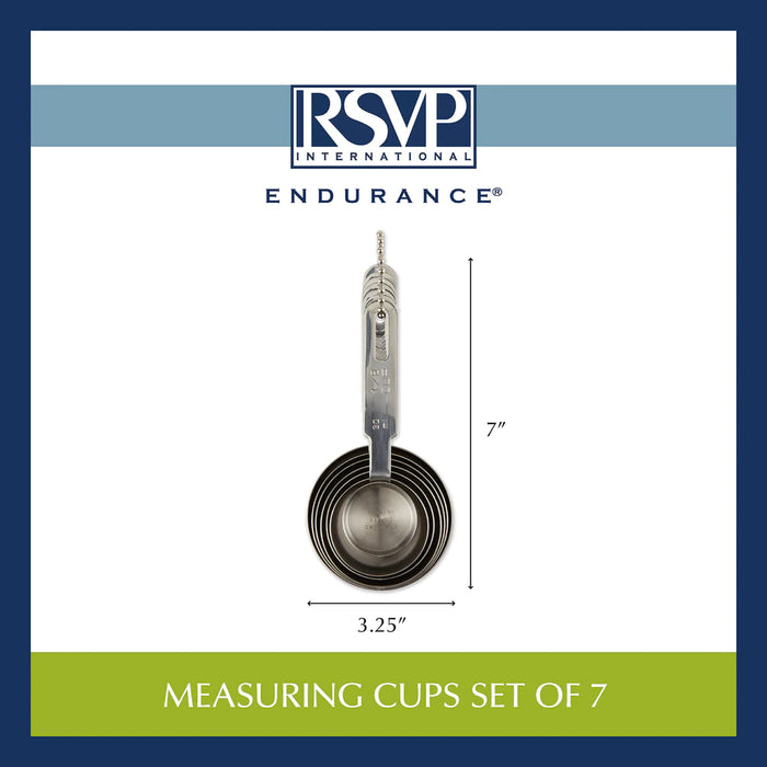 7pc. Stainless Measuring Cup Set