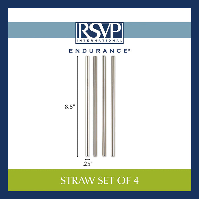 Stainless Steel Drink Straws set of 4