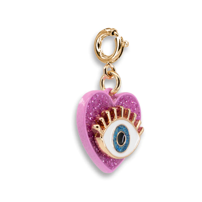 Gold Glitter Lucky Eye Charm