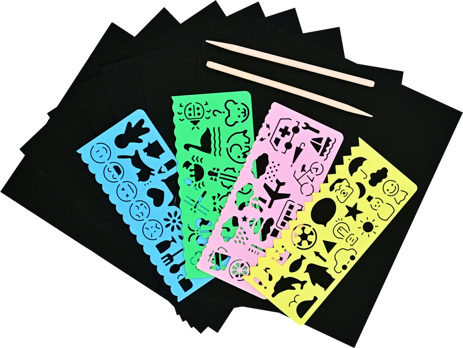 Scratch & Sketch Sheets & Stencils