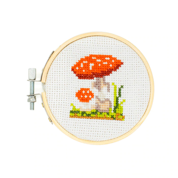 Mini Cross Stitch Kit Embroidery Kit Mushroom