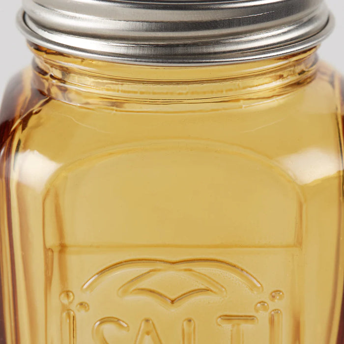 Retro Salt  and Pepper Shakers Amber