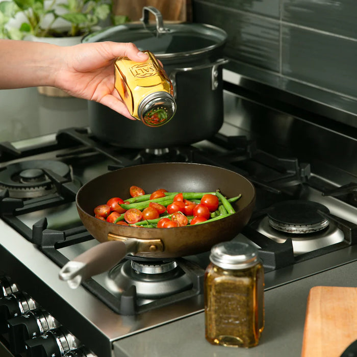 Retro Salt  and Pepper Shakers Amber