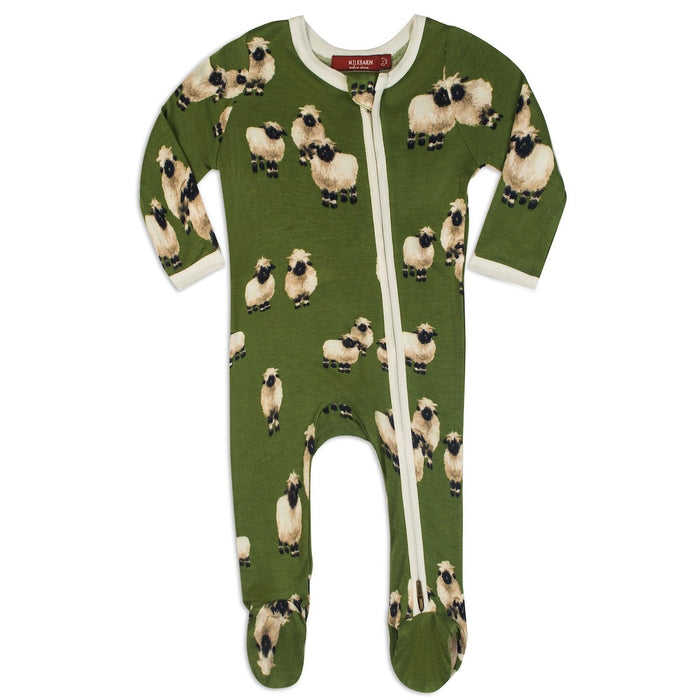 Zipper Footed Romper Sheep 3-6 mos