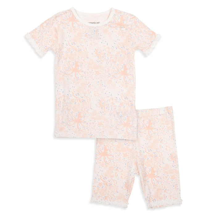 Seas The Day Pink Short PJ Set 3T