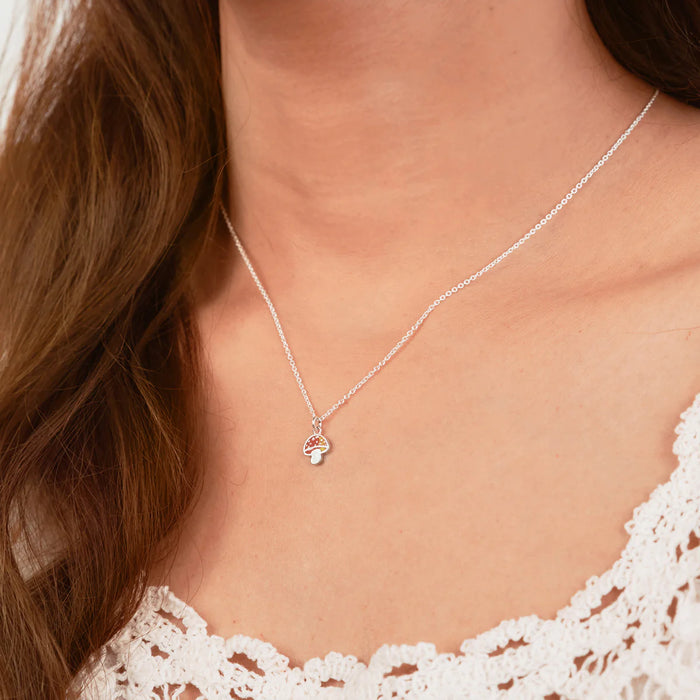 Silver Mushroom Necklace