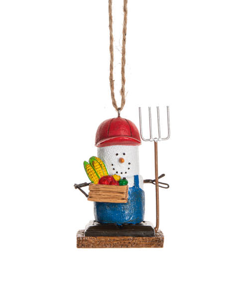 Smores Farmer Ornament