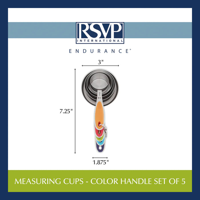 Colored Handle Measuring Cup S/5