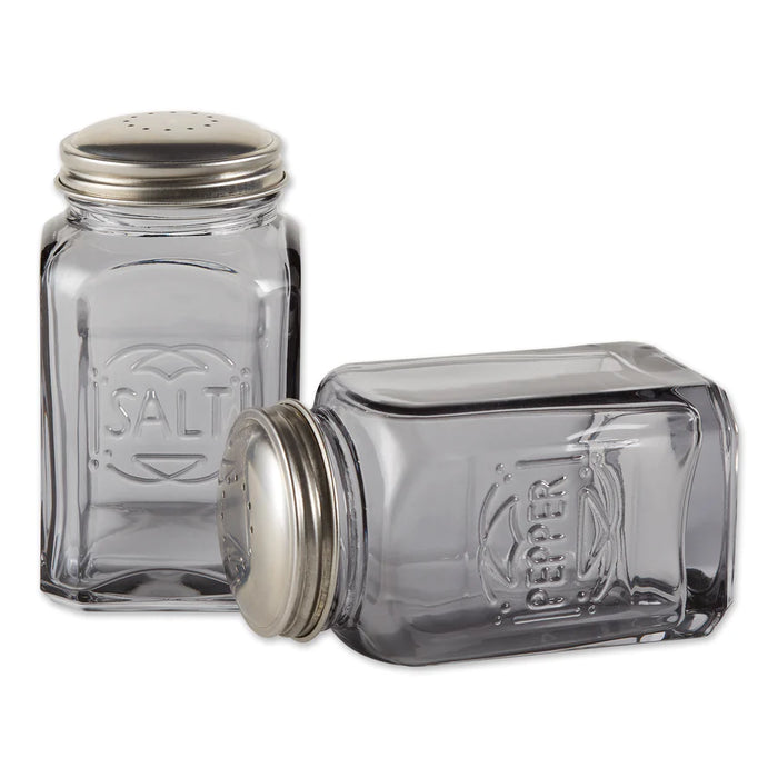 Retro Salt and Pepper Shakers Grey