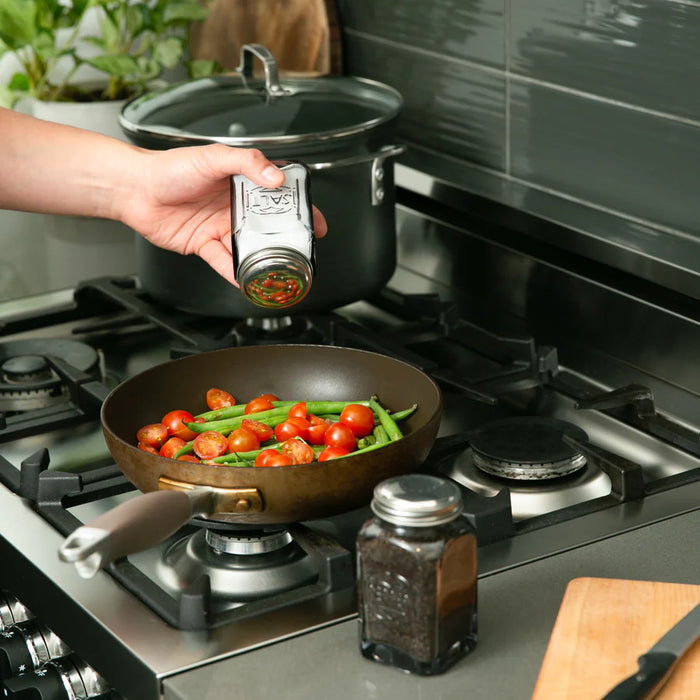 Retro Salt and Pepper Shakers Grey