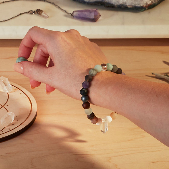 Chakra Beads with Crystal Bracelet