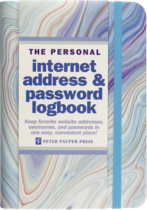 Internet Address & Password Logbook Blue Agate
