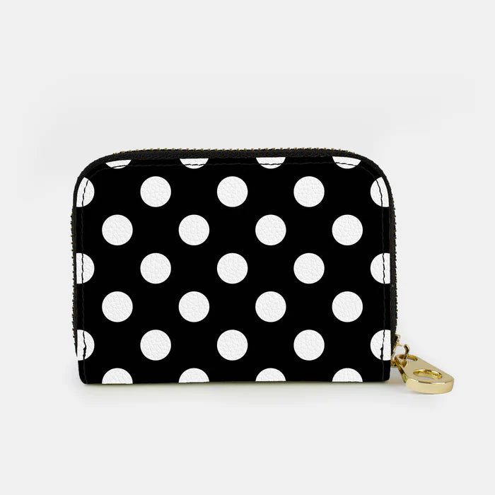 Polka Dot Zippered Wallet