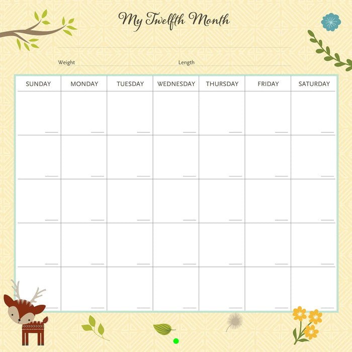 First Year Calendar Woodland Friends
