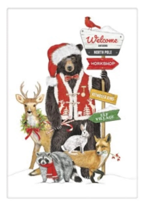 Holiday Bear Xing Bagged Towel